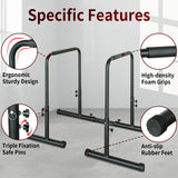 Power Tower Dip Station with Bench Pull Up Bar Stand Adjustable Height Heavy Duty Multi-Function Fitness Training Equipment