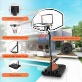 Portable Pool Side Basketball Hoops Height Adjustable 3ft -4ft Basketball System 35'' Backboard with Wheels for Teenagers Youth