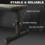 Flat Weight Bench for Strength Training  W/ 5-Level Adjustable Height