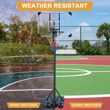 Portable Basketball Hoops & Goals Adjustable 5.8ft -7ft Basketball System Height 28'' Backboard for Adult Teenagers Indoor Outdoor Use