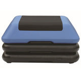 16in Square Aerobic Step Platform with 4 Risers Adjustable Exercise Fitness Workout Stepper,Blue and Black