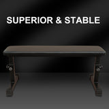 Flat Weight Bench for Strength Training  W/ 5-Level Adjustable Height