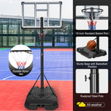 PC Backboard Outdoor Portable Basketball System 10ft Height Adjustable Moveable Basketball hoop