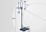 Portable Basketball Hoops & Goals Adjustable 5.8ft -7ft Basketball System Height 28'' Backboard for Adult Teenagers Indoor Outdoor Use