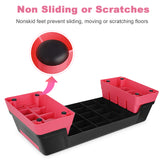28in Aerobic Step Platform with 2 Risers Adjustable Exercise Fitness Workout Stepper,Black and Pink