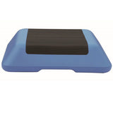 16in Square Aerobic Step Platform with 4 Risers Adjustable Exercise Fitness Workout Stepper,Blue and Black