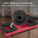 28in Aerobic Step Platform with 2 Risers Adjustable Exercise Fitness Workout Stepper,Black and Red