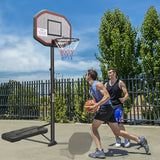 Portable Junior Basketball Hoop Stand Free with 43'' Backboard Height Adjustable 6.5ft-10ft