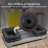 28in Aerobic Step Platform with 4 Risers Adjustable Exercise Fitness Workout Stepper,Black and Gray