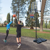 Portable Basketball Hoops & Goals Adjustable 5.8ft -7ft Basketball System Height 28'' Backboard for Adult Teenagers Indoor Outdoor Use