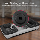 28in Aerobic Step Platform with 2 Risers Adjustable Exercise Fitness Workout Stepper,Black and Grey