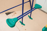 Metal Swing Set with 2 Person Glider Swing,2 Swing Seats & 1 Slide,72.83In Height,Bench
