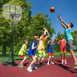 Portable Basketball Hoops & Goals 32 '' Backboard Basketball System Height Adjustable 5.5ft -7.5ft for Adult Teenagers Indoor Outdoor Use