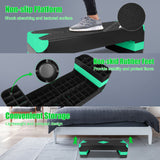 27in Aerobic Step Platform with 4 Risers Adjustable Exercise Fitness Workout Stepper,Black and Green