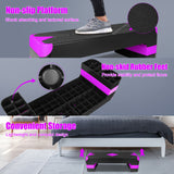 27in Aerobic Step Platform with 4 Risers Adjustable Exercise Fitness Workout Stepper,Black and Purple